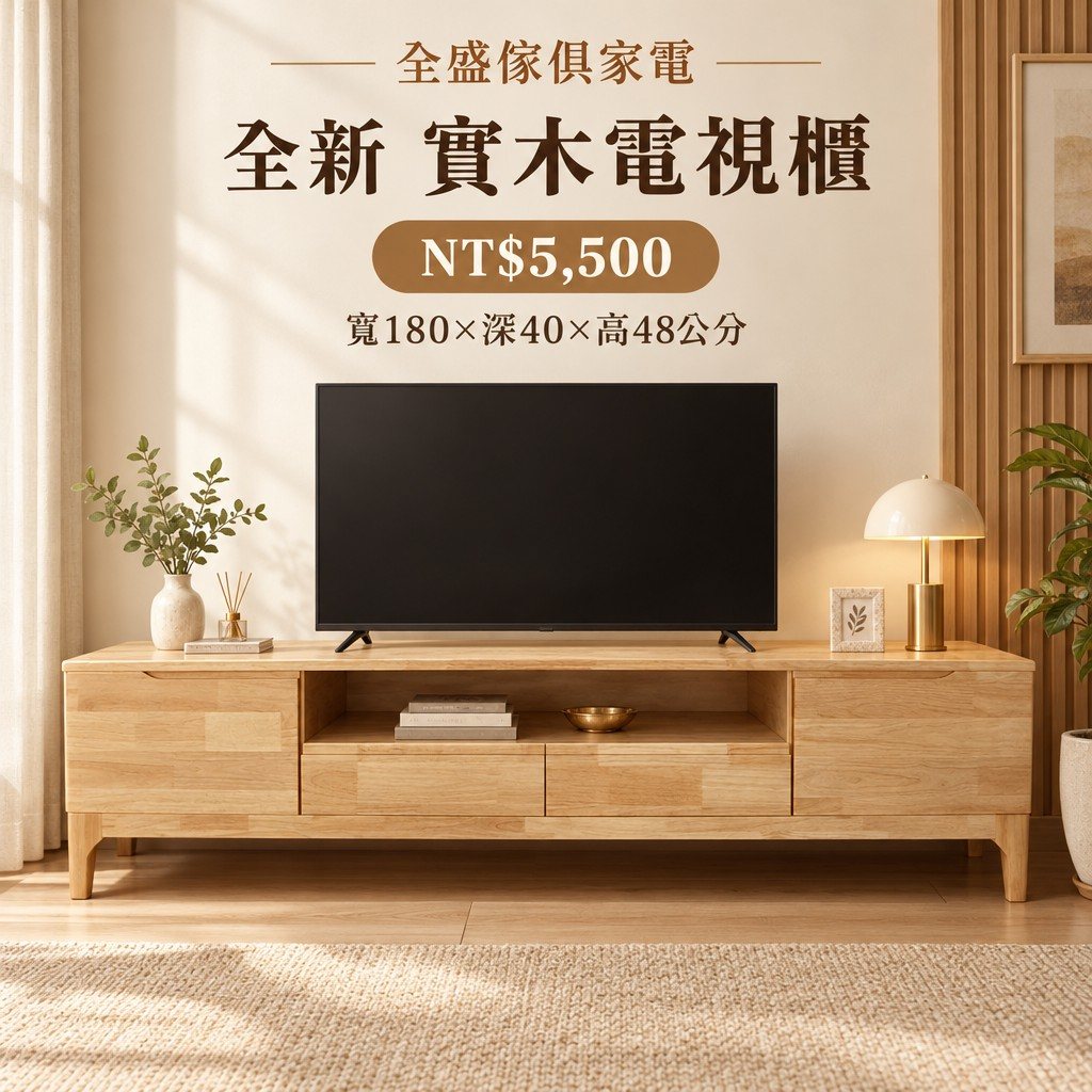 全新 實木電視櫃 改好